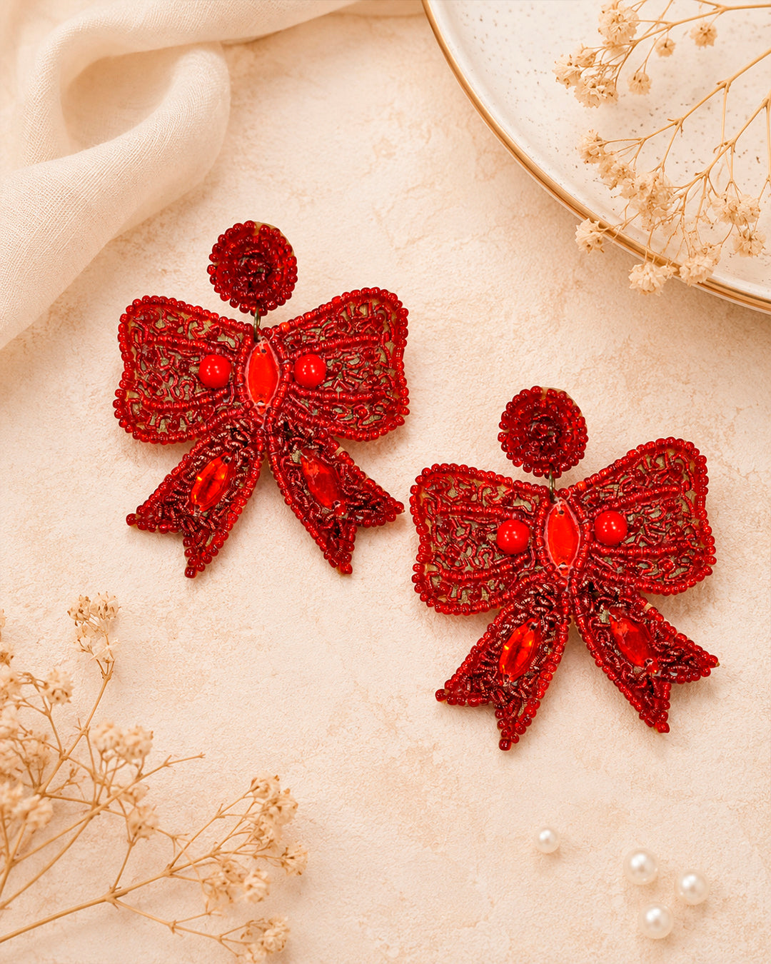 Christmas Bow Earrings