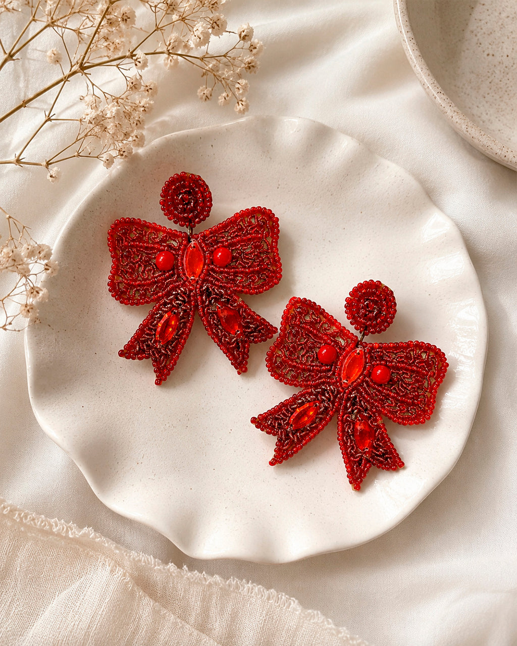 Christmas Bow Earrings
