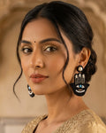 Black Hamsa Earring