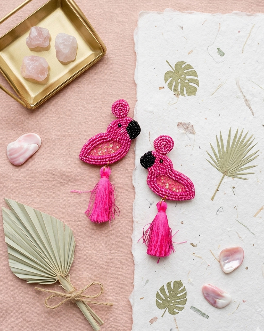 Rani Flamingo Bead Earring