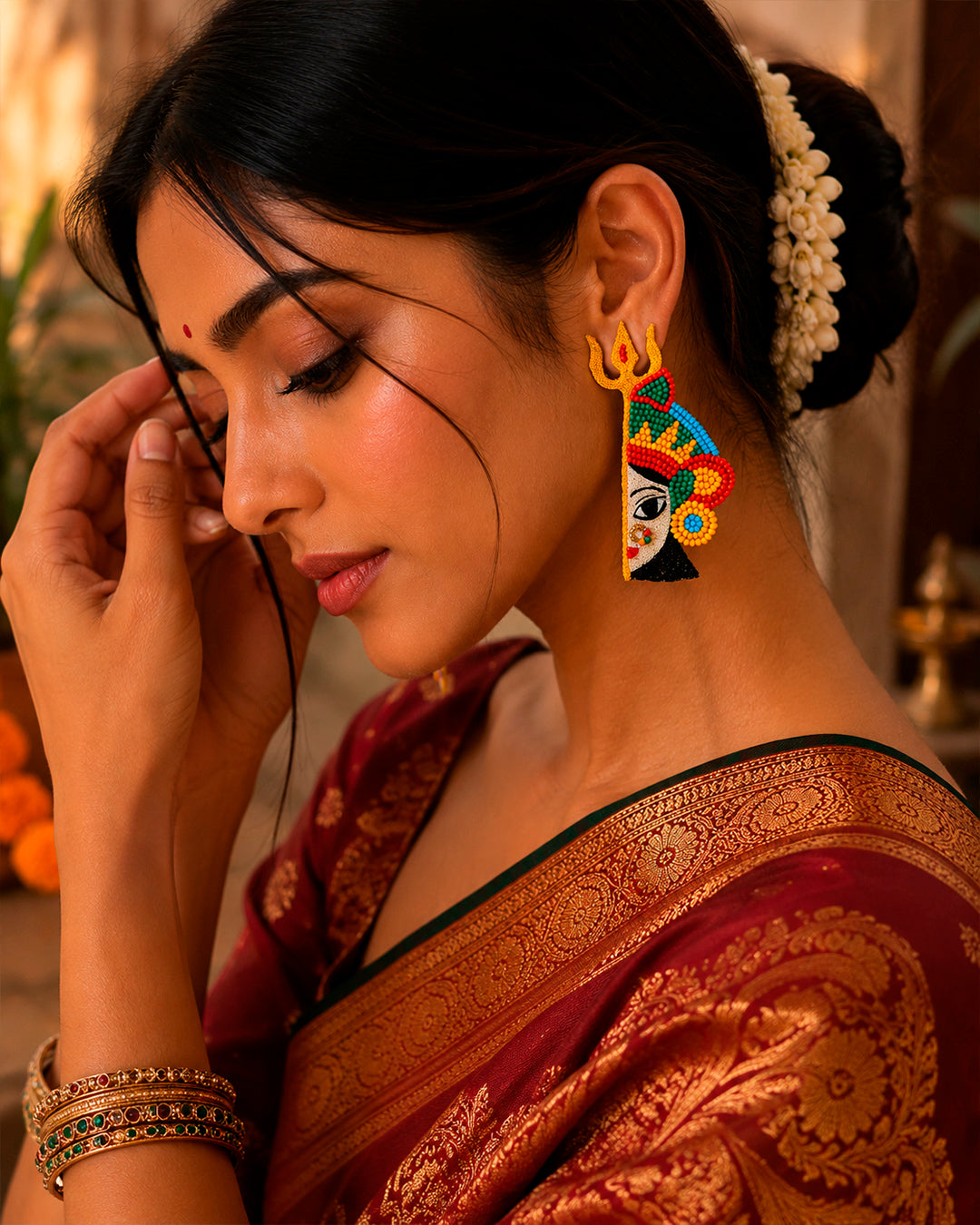 Trishul Durga Earring