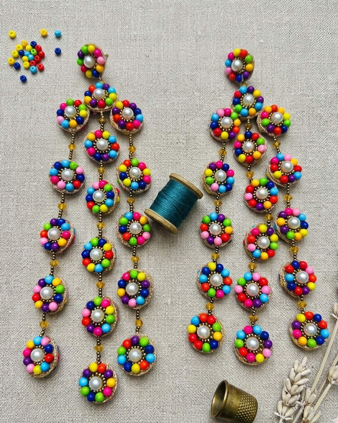 Multicolour Long Dangler Earring