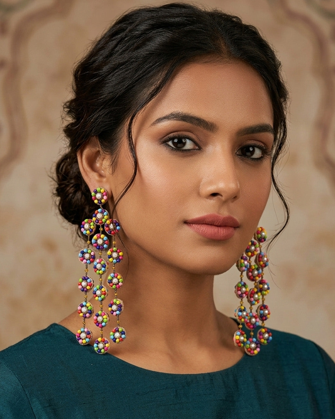 Multicolour Long Dangler Earring
