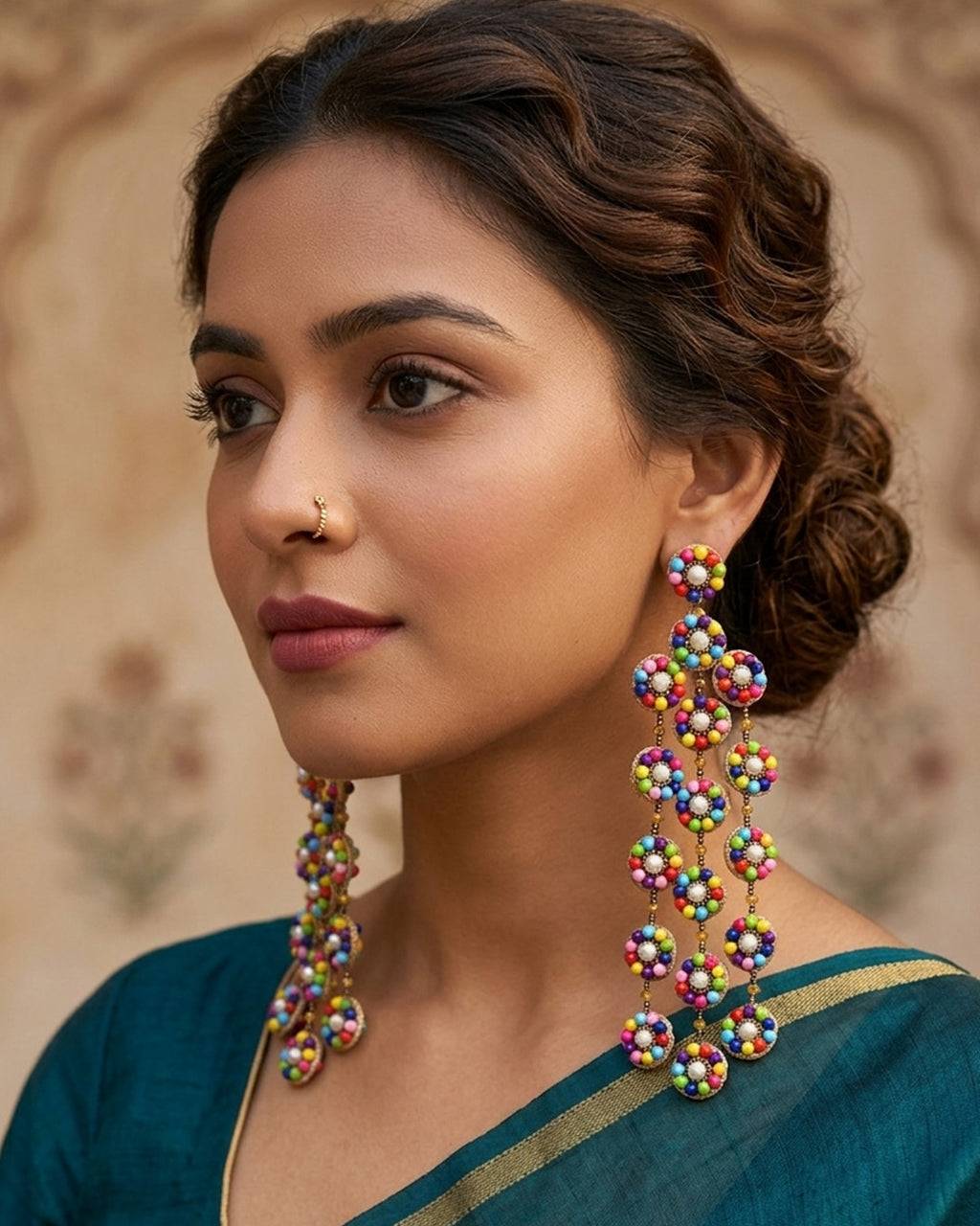 Multicolour Long Dangler Earring