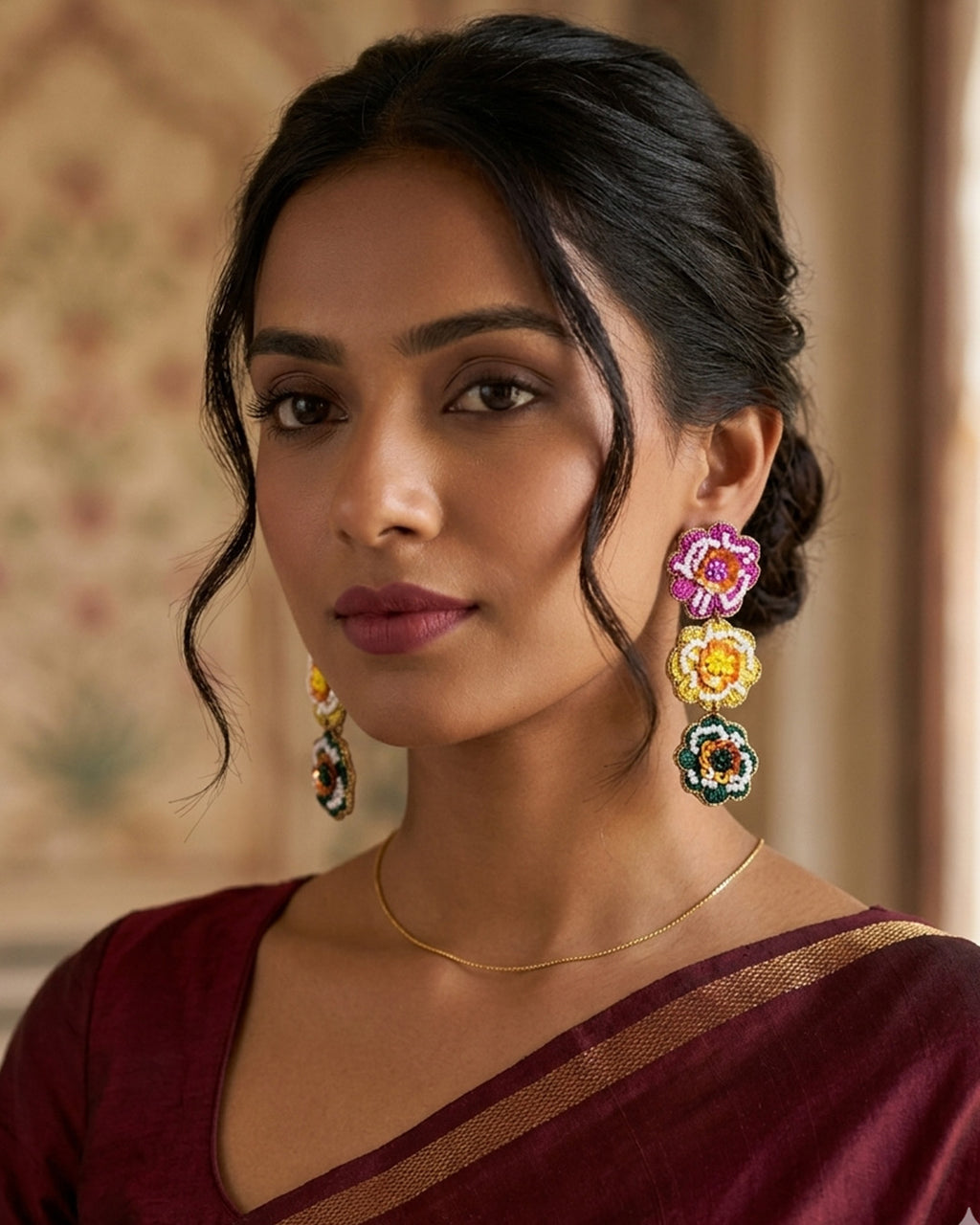 Flower Dangler Earrings