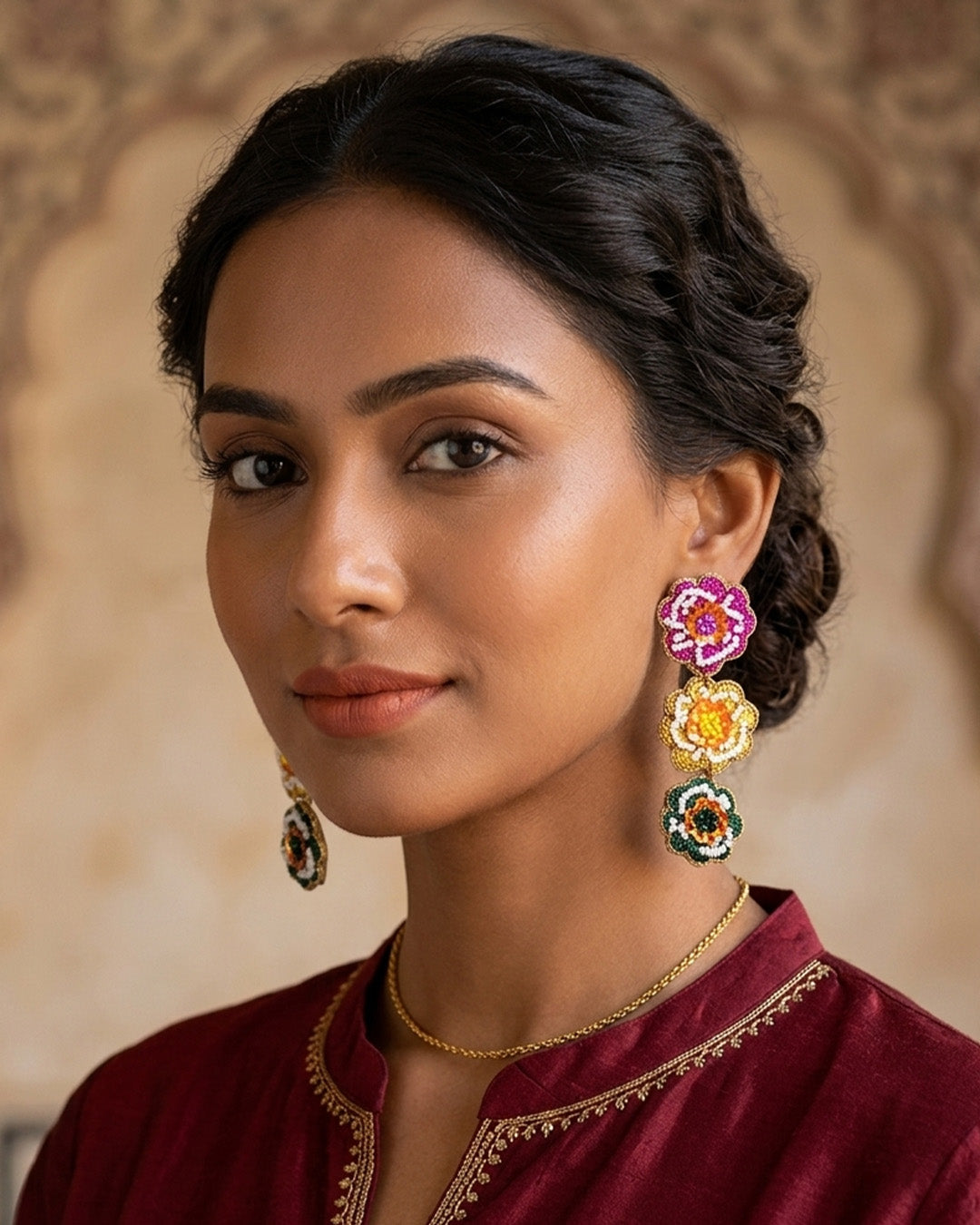 Flower Dangler Earrings