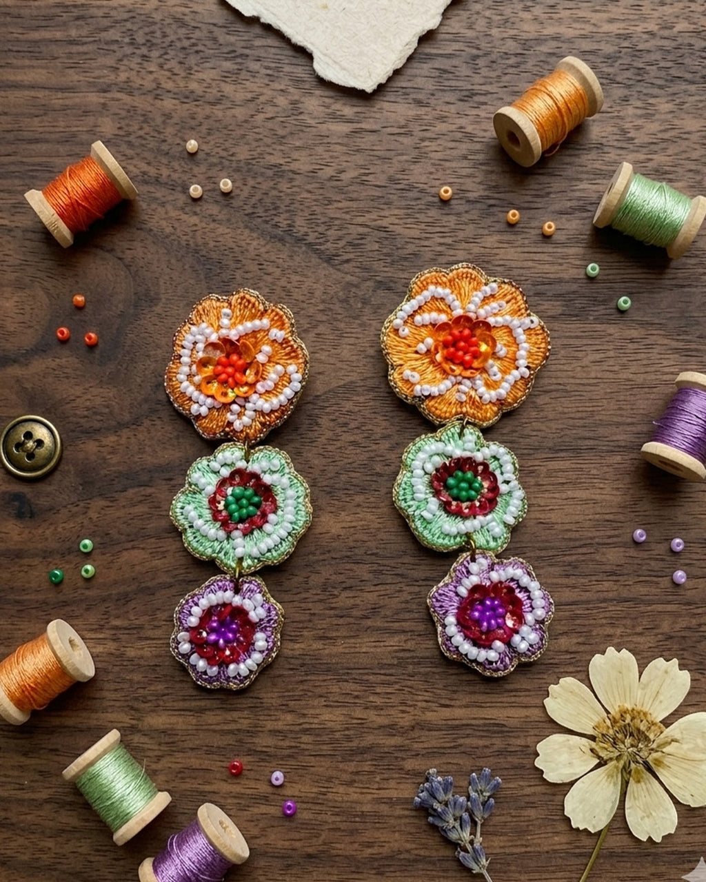 Flower Dangler Earrings