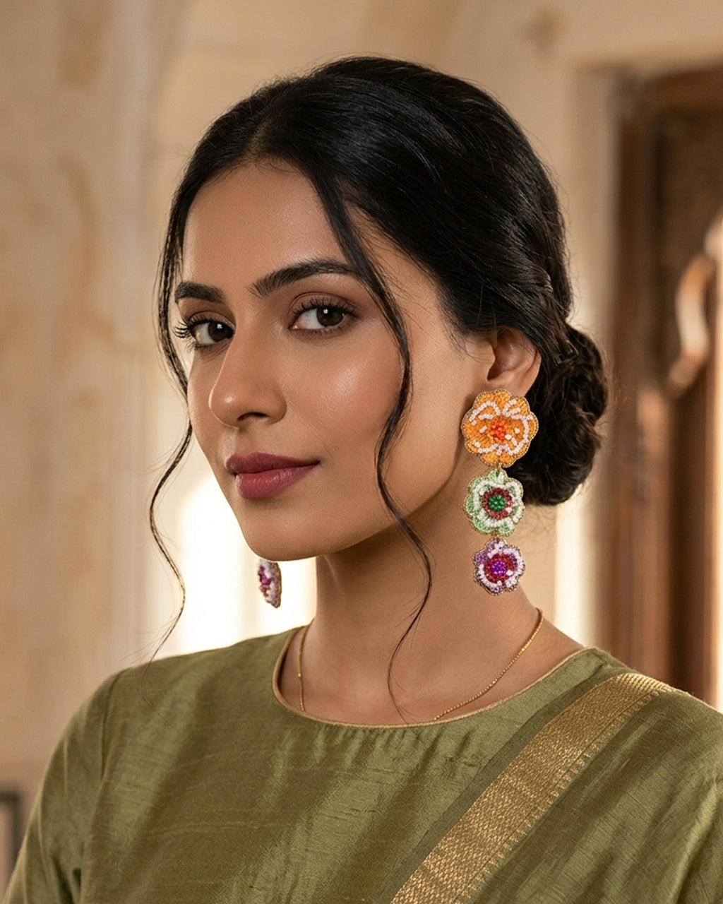 Flower Dangler Earrings
