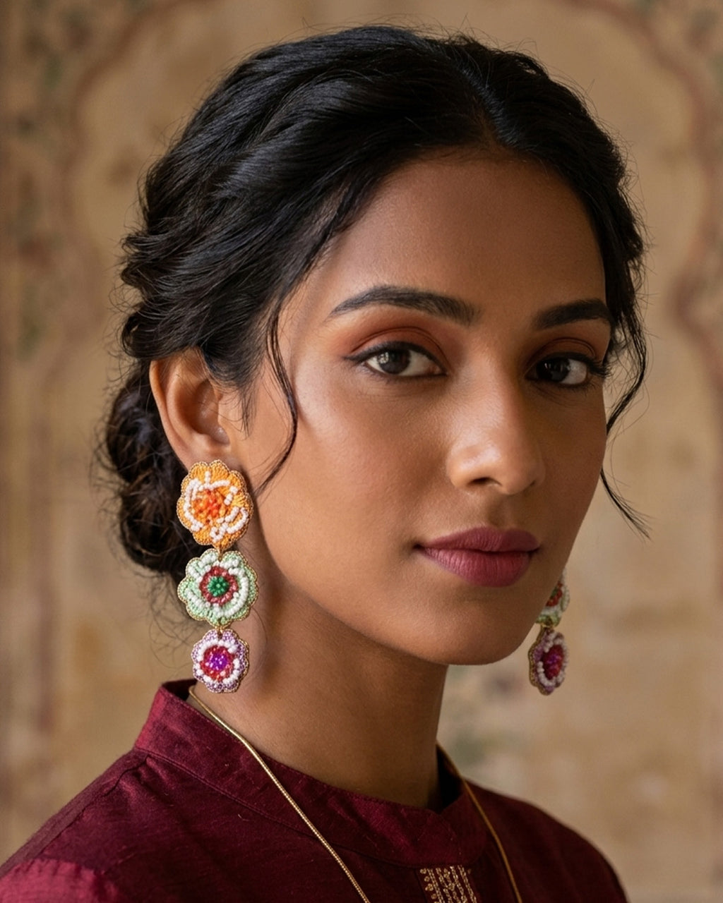 Flower Dangler Earrings