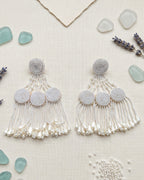 White Dangler Earring