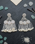 White Dangler Earring