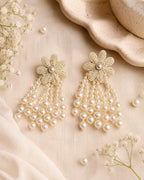 White Moti Pearl Dangler Earring