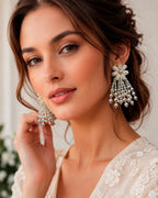 White Moti Pearl Dangler Earring