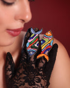 Fish Multi colour Beaded Ring