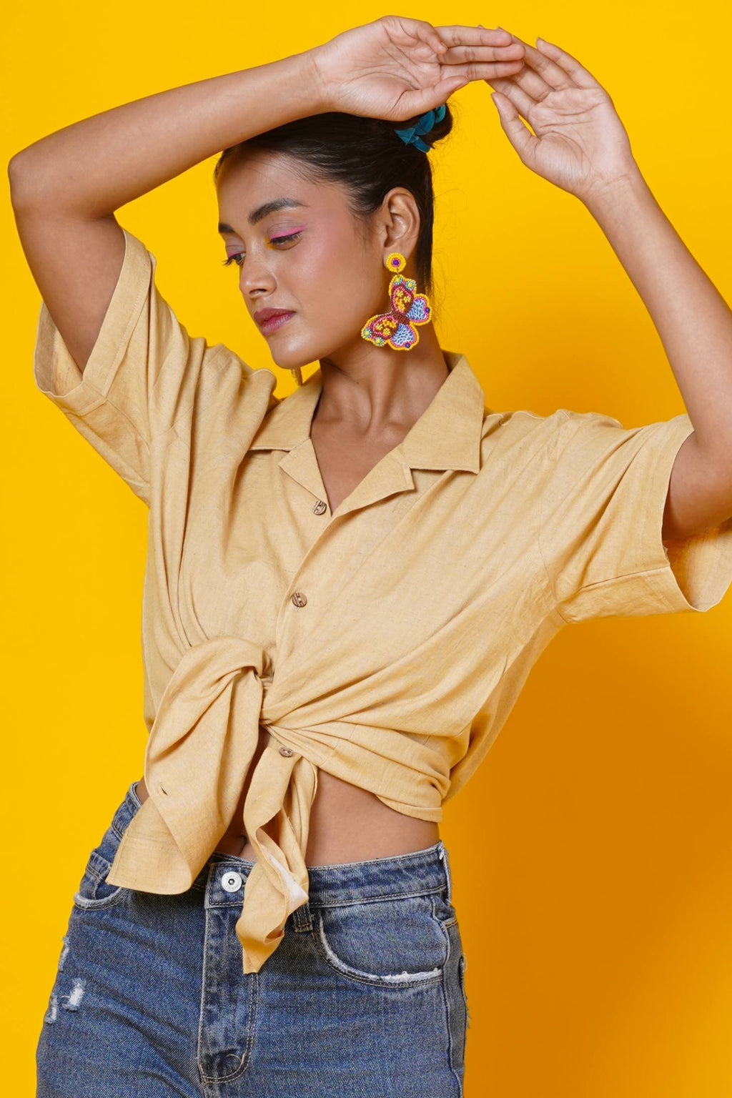 Frida Kahlo Hand Embroidered Shirt