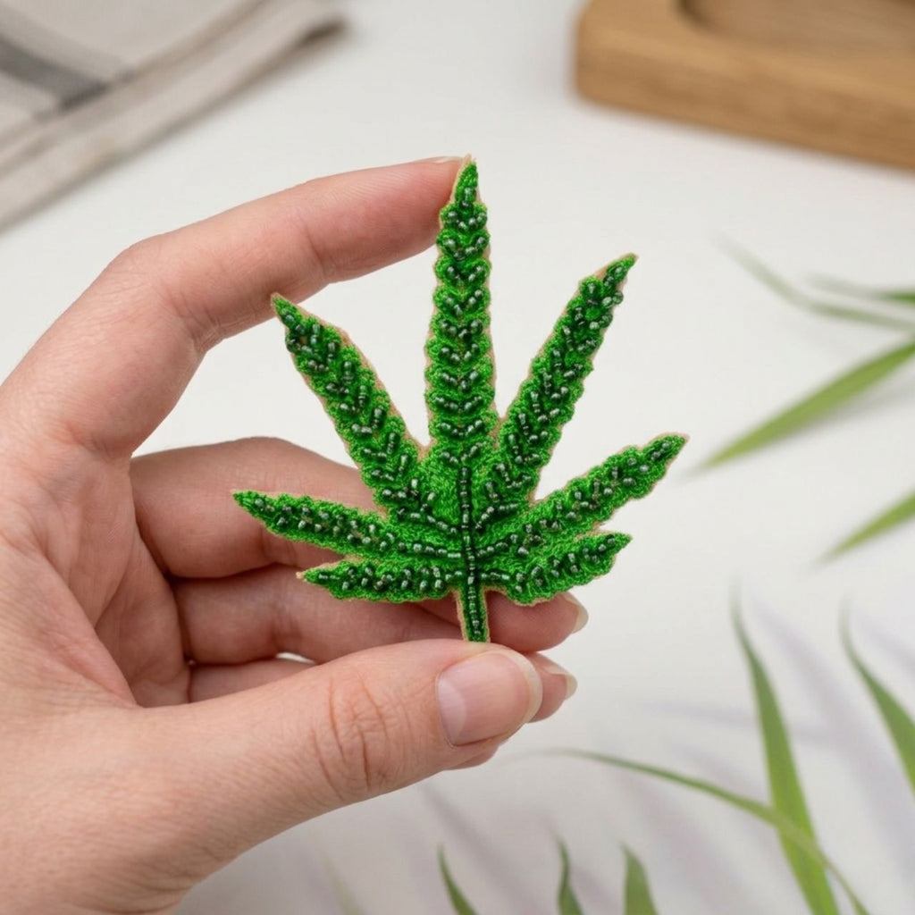 Green Leaf Brooch