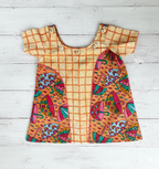 Half Sleeve Cotton Frock - Orange