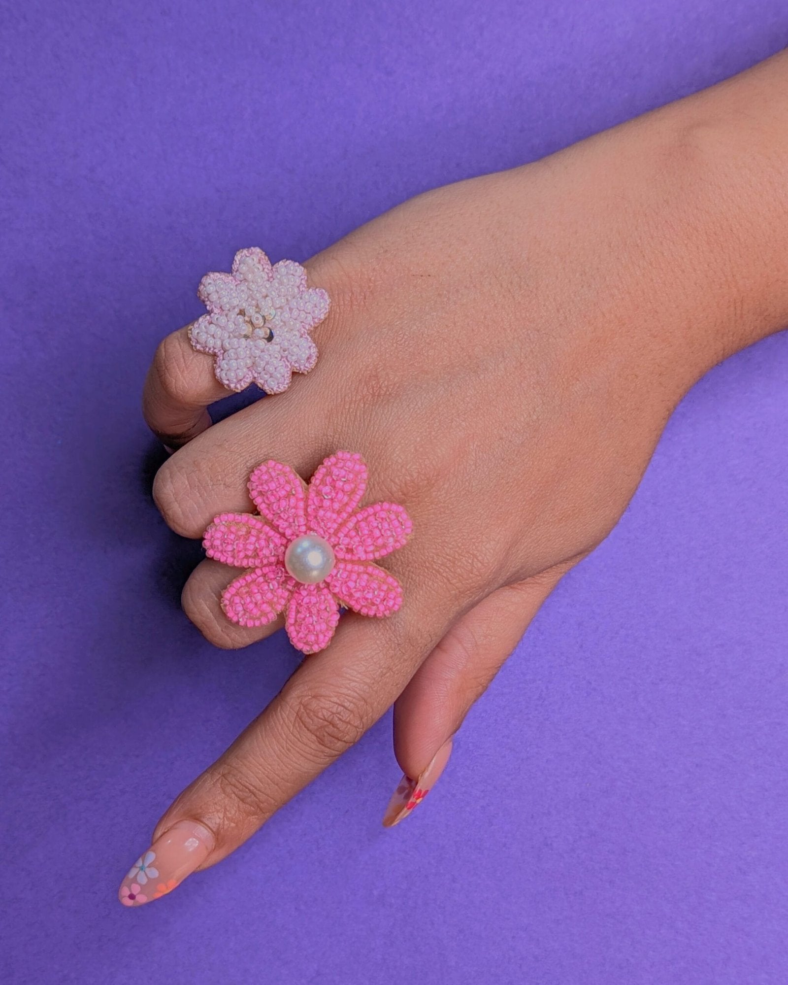 Jasmine beaded ring