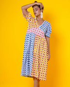 Multi Colour Checks Women Midi Dress