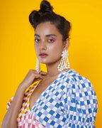 Multi Colour Checks Women Midi Dress