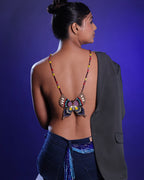 3D Embroidered Butterfly Neckpiece