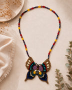3D Embroidered Butterfly Neckpiece
