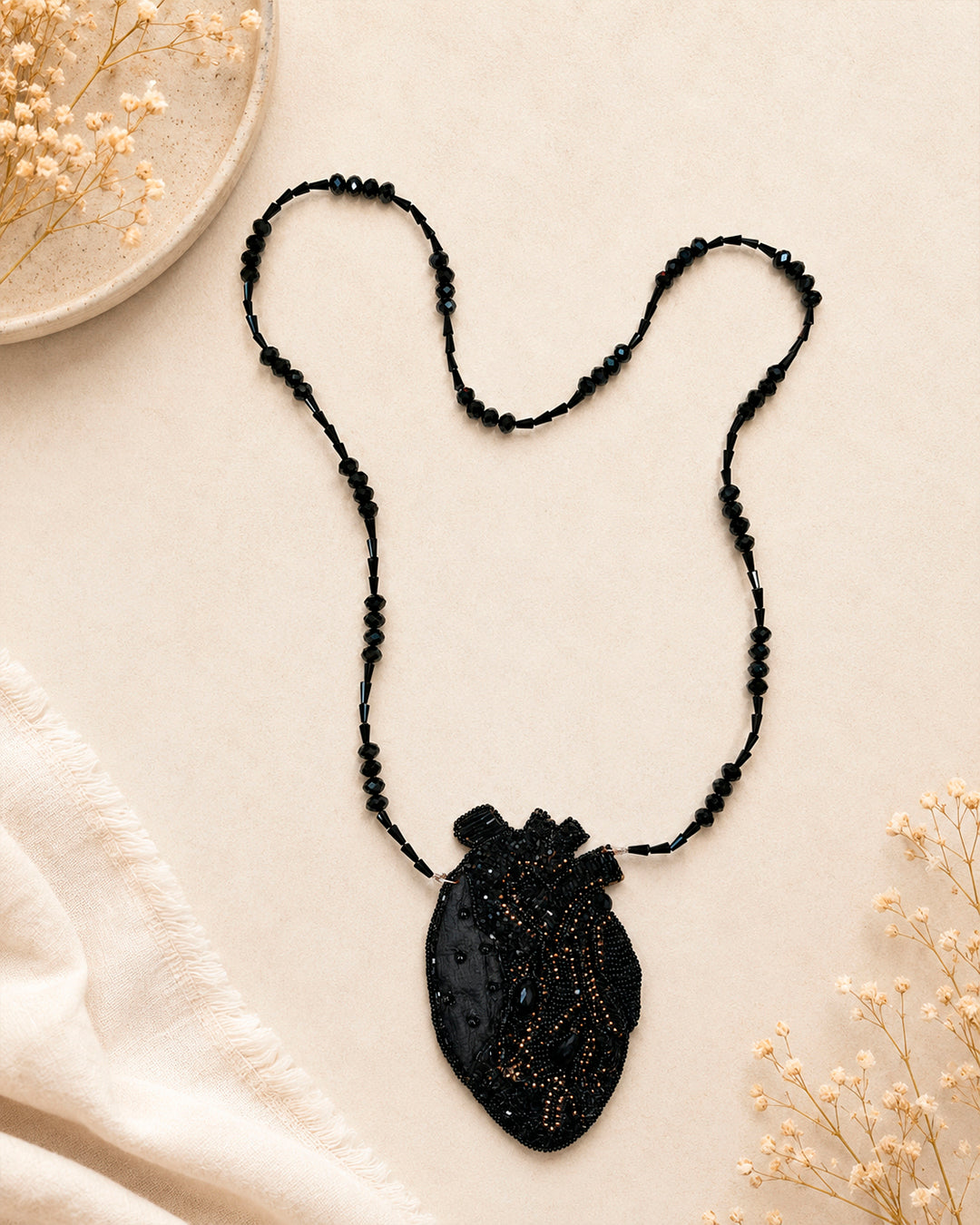 3D Heart Neckpiece - Single Colour