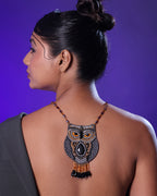 Black and Golden Owl Neckpiece