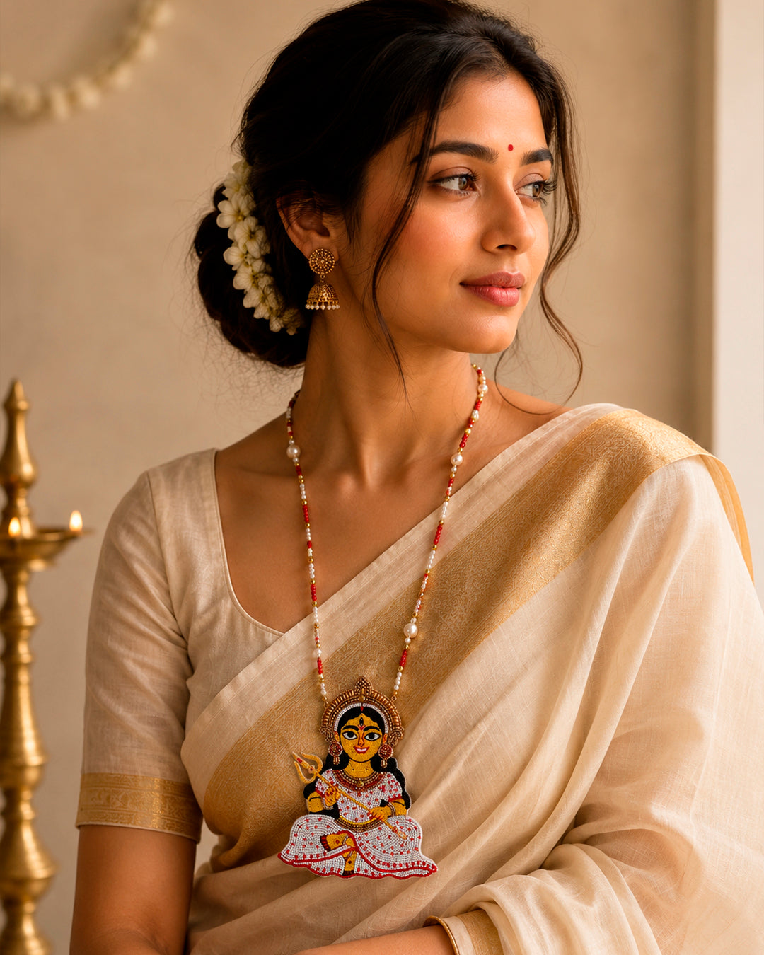 Maa Durga Idol Neckpiece