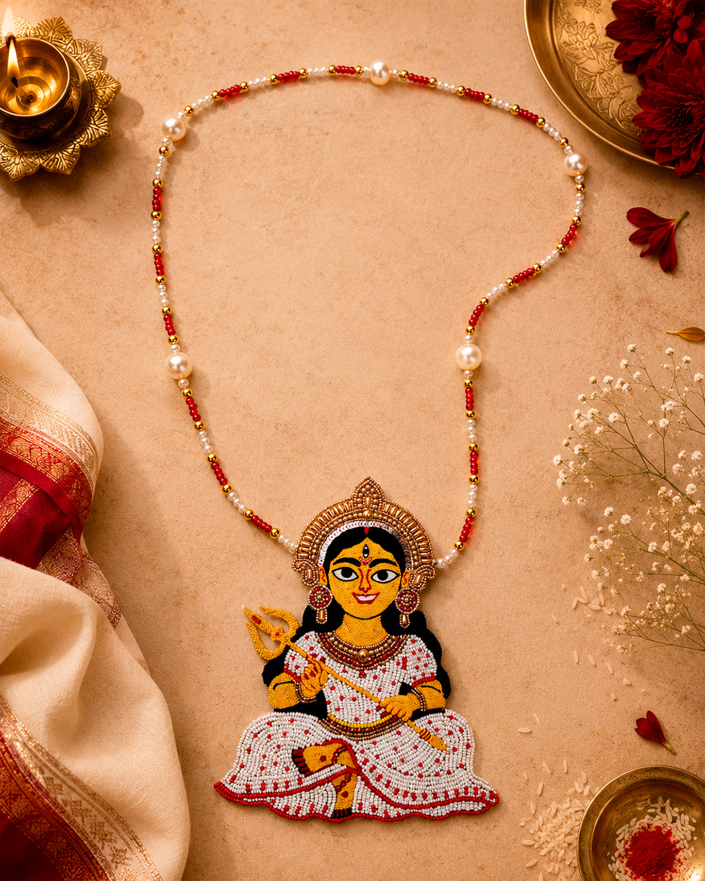 Maa Durga Idol Neckpiece