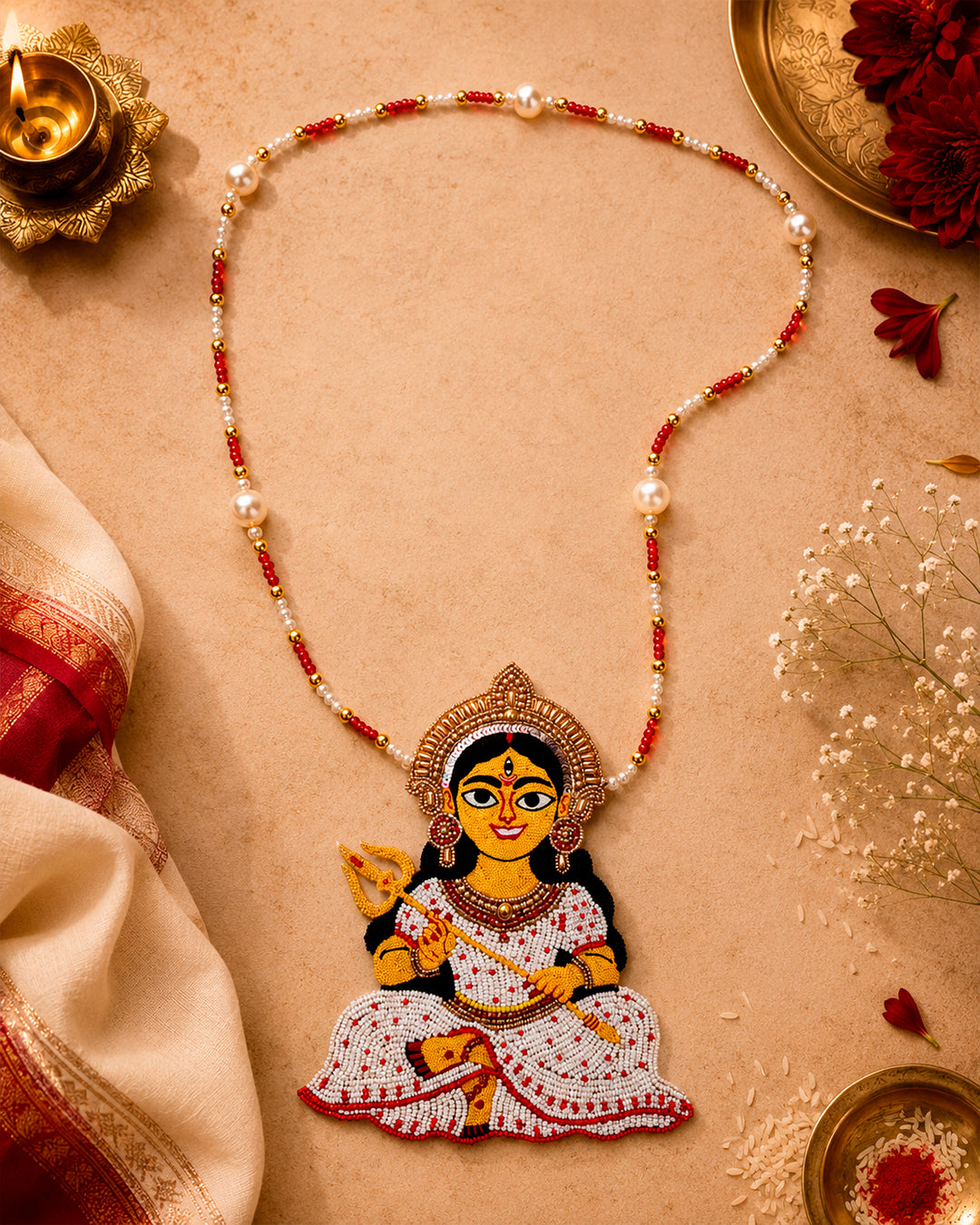 Maa Durga Idol Neckpiece