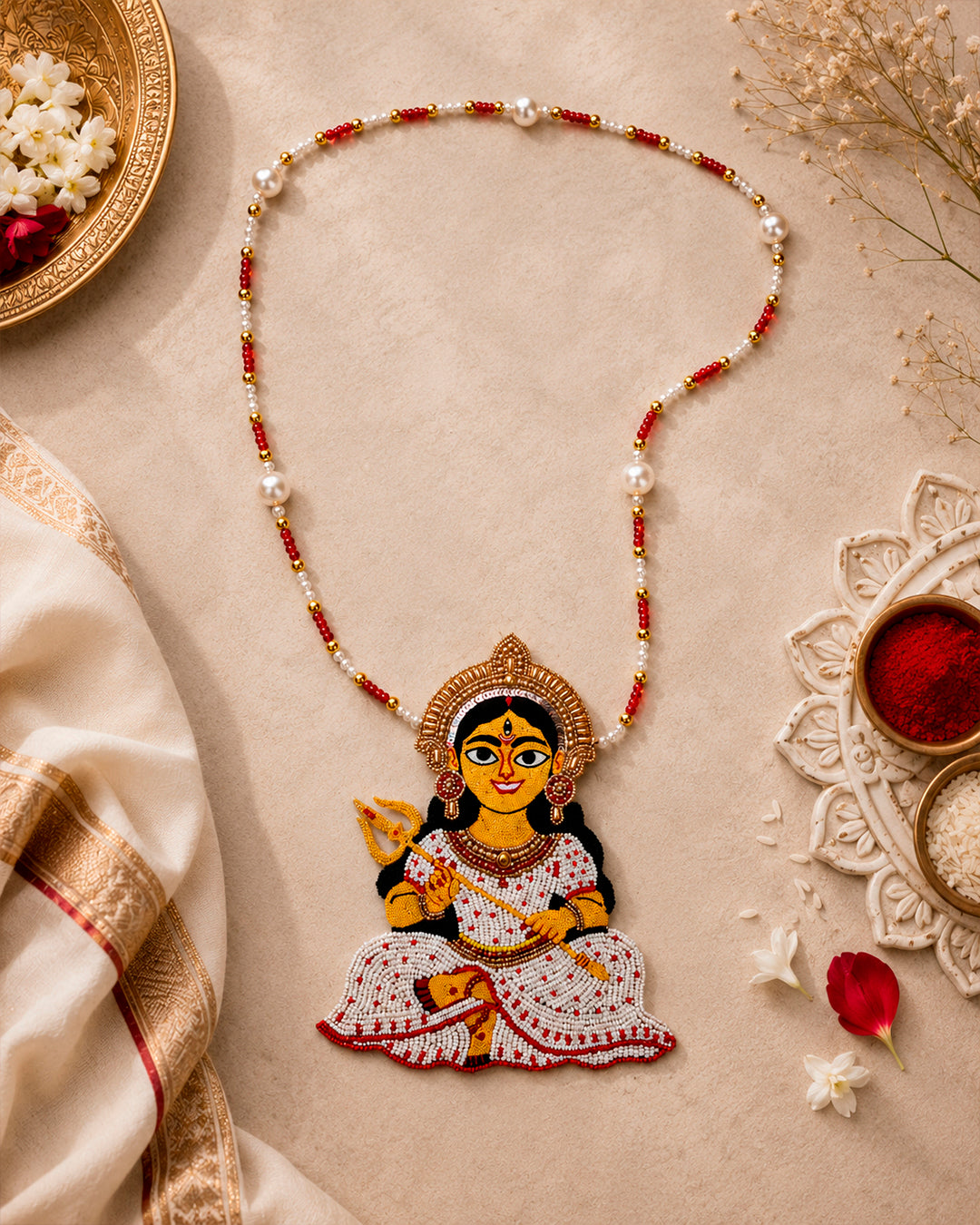 Maa Durga Idol Neckpiece