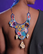3D Zardozi Embroidery Underwater themed Neckpiece