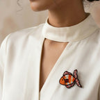 Orange Fish Brooch