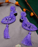 Purple Flamingo Bead Earring