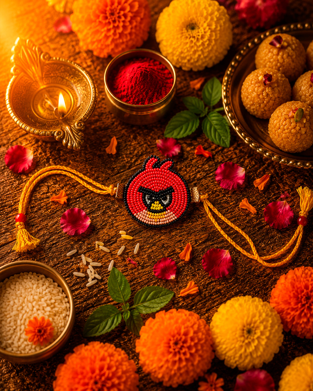 Red Angry Bird Rakhi