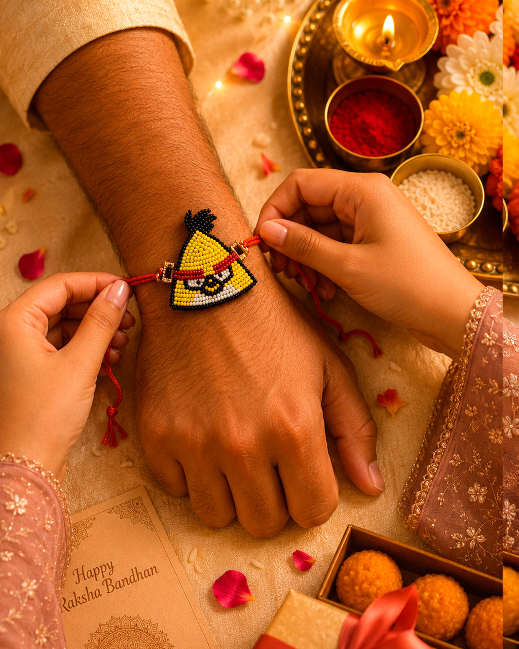 Yellow Angry Bird Rakhi