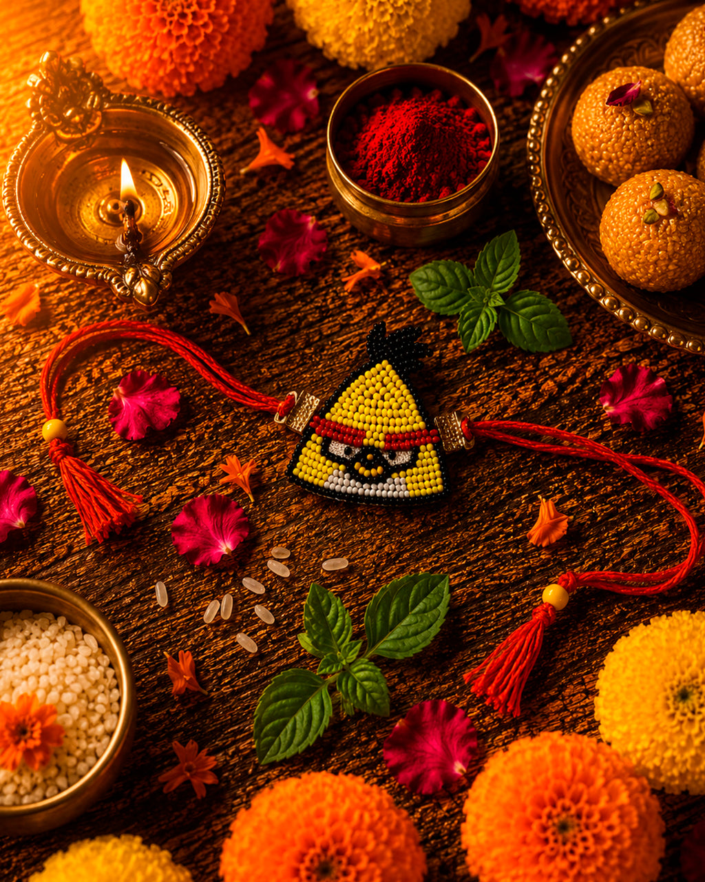 Yellow Angry Bird Rakhi