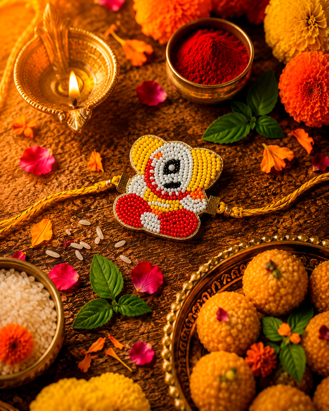 Yellow Ganesh Rakhi