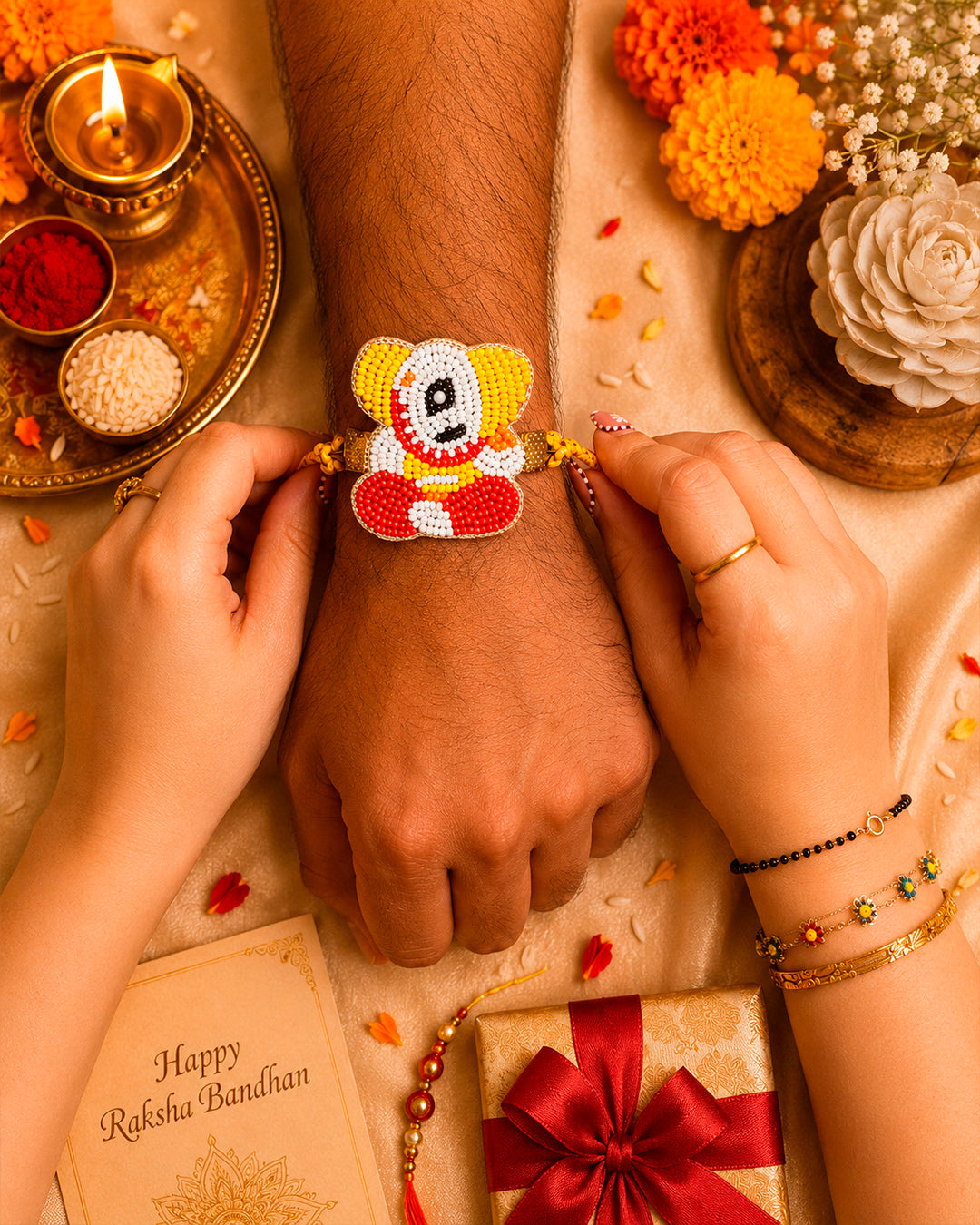 Yellow Ganesh Rakhi