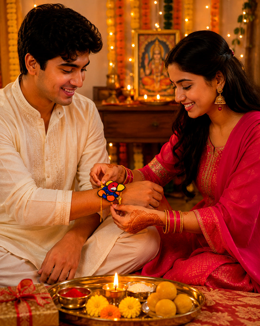 Red Ganesh Rakhi