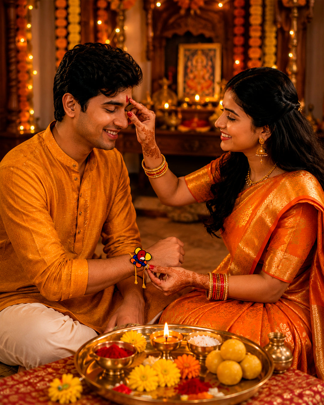 Red Ganesh Rakhi