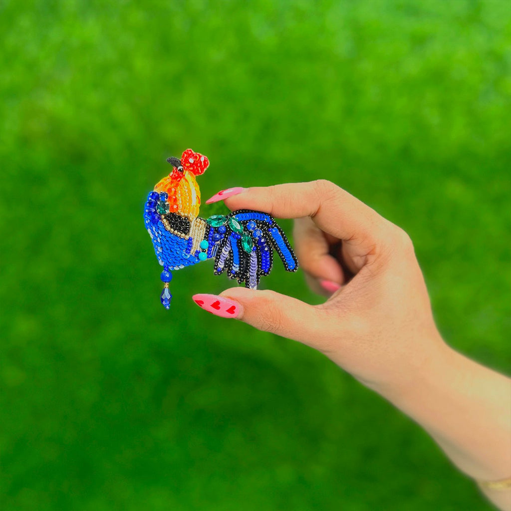 Rooster Brooch Pin
