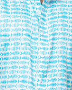 Fish Block Print Smart Cotton Shirt