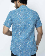 Blue Chintz Block Print Slim Fit Shirt