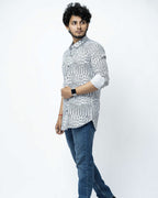 Black & White Checks Full Sleeve Mens Shirt