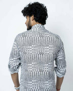 Black & White Checks Full Sleeve Mens Shirt