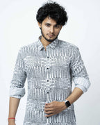 Black & White Checks Full Sleeve Mens Shirt