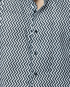 Black And White Zig Zag  Print Summer Regular Fit Shirt.