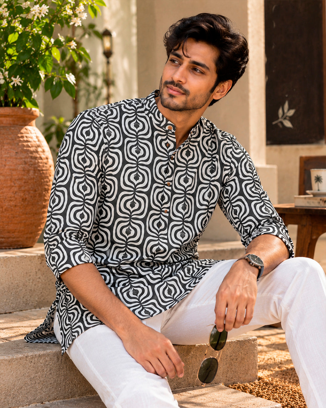 Illusion Printed Kurta